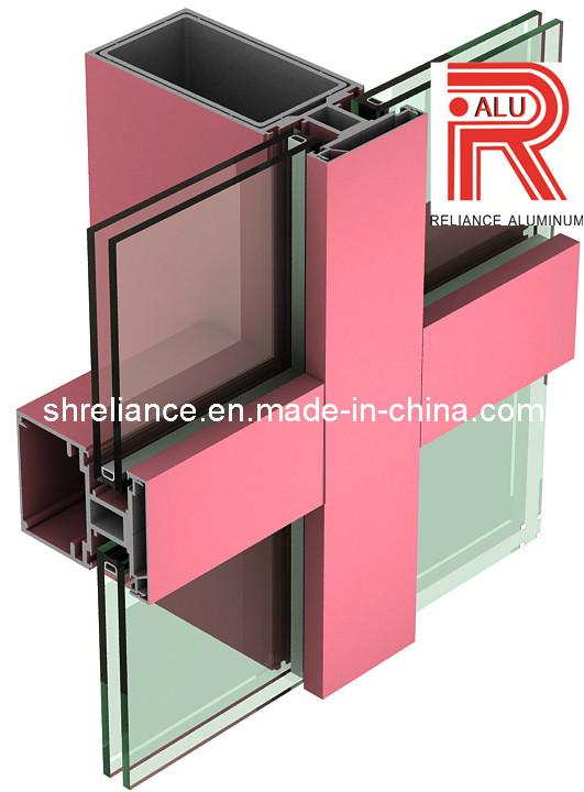 Aluminum/Aluminium Powder Coated Profiles for Curtain Wall/Window