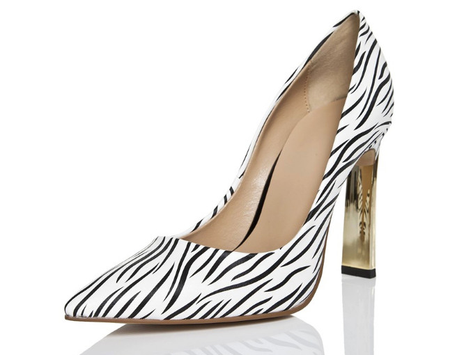 Fashion Zebra Stripe High Heel Women Shoes (HC 013)