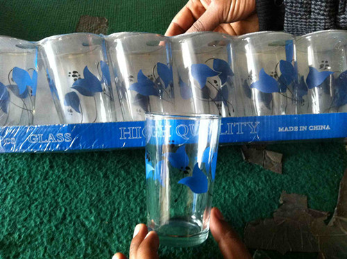 Decal Printing Cup Glass Cup Glassware Water Cup Kb-Hn0736