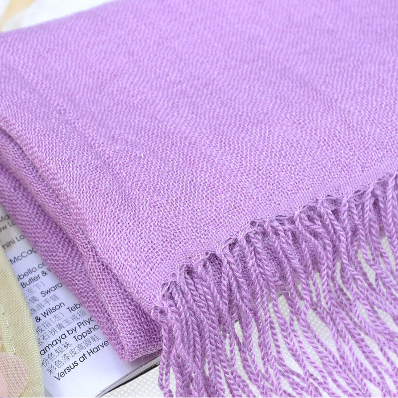 Fashion 50%Wool & 50%Bamboo Solid Scarf (13-BR010119-1.6)