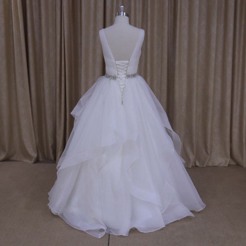 M804 Pretty Pleated Ball Gown Wedding Dress