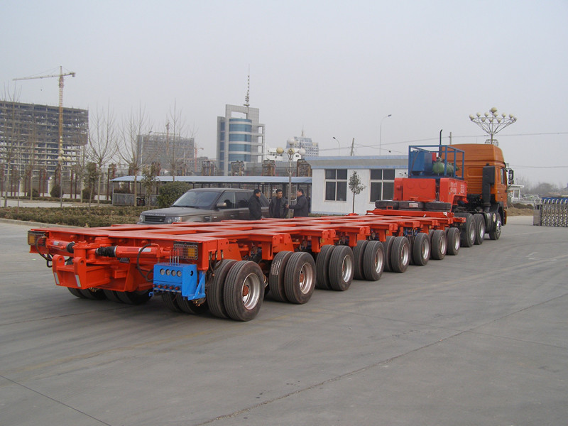 100-200t Heavy Duty Hydraulic Steering Modular Lowbed Semi Trailer