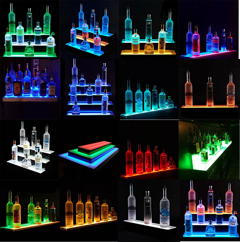 Hot Sale Desk Top Acrylic LED Display Stand LED Wine Holder