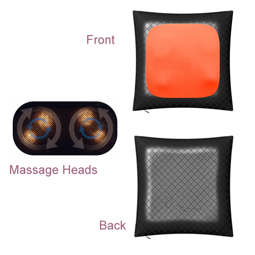 Massage Pillow Cushion Rechargeable Cordless Kneading Body Massager