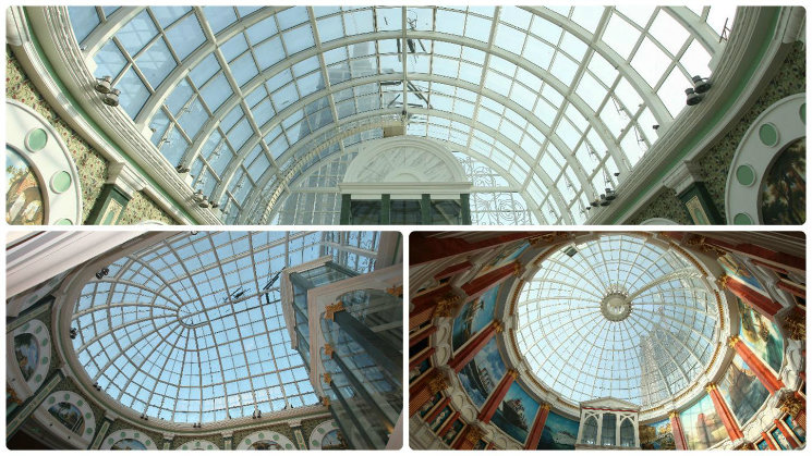 Building Prefabricated Steel Glass Roof for Shopping Mall