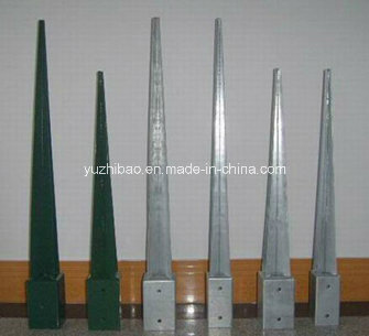 Galvanized Steel Fence Pole Anchor, Steel Ground Spike