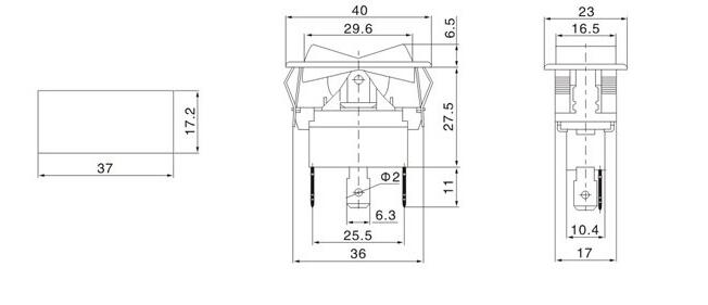 Asw-10-101 Boat Switch Bezel Metal Bezel Switch Chrome Bezel Switch (FBELE)