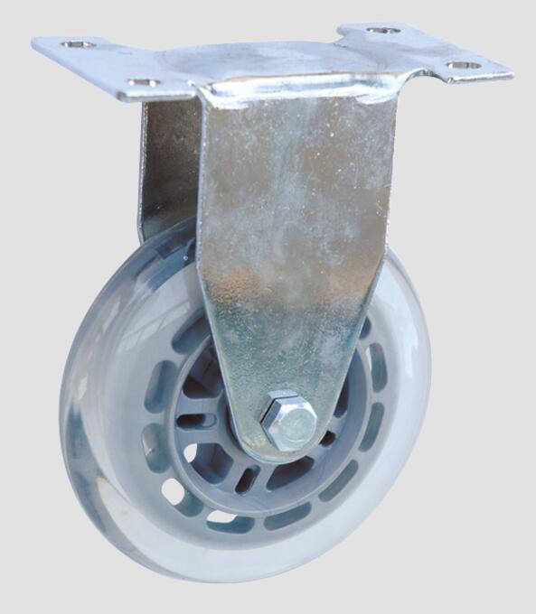 Industrial Caster Flat Transparent Caster Without Brake