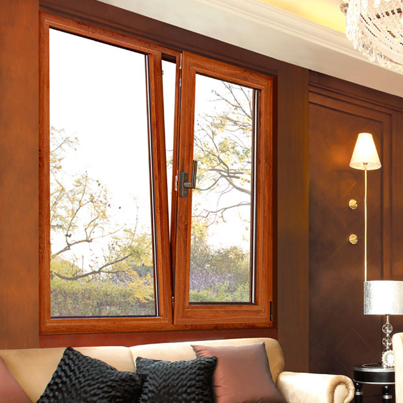 Middle East Standard Solid Wood/ Cherry Wood Aluminum Window (FT-W108)