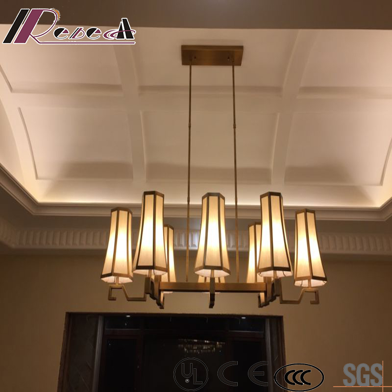 Modern Vintage Hotel Decorative Seven Lights White Glass Chandelier