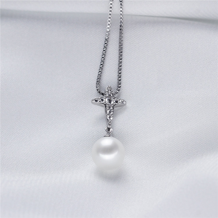 Perfect Round Sterling Silver Natural Freshwater Pearl Wedding Set