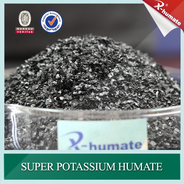 Super Potassium Humate Shiny Flakes From Leonardite/Lignite Organic Fertilizer