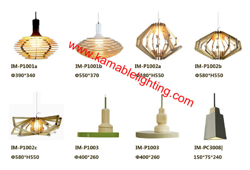 New Product Ash Wood Cement Pendant Lights (PC3004)