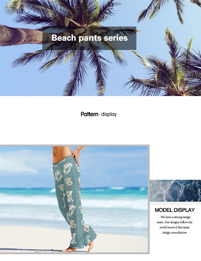 Blushed Poleyster Printed Beachwear Fabric with Girl-Head-Design