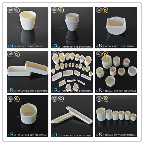 Al2O3 High Temperature Refactory Alumina Melting Ceramic Crucible