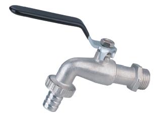 Nickel-Plating Brass Water Faucet with Iron Handle (YS4003)