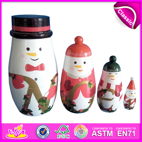 2016 Colorful Russia Wooden Toy, Matryoshka Wooden Dolls Toy, Intellectual Baby Wooden Toy W06D038