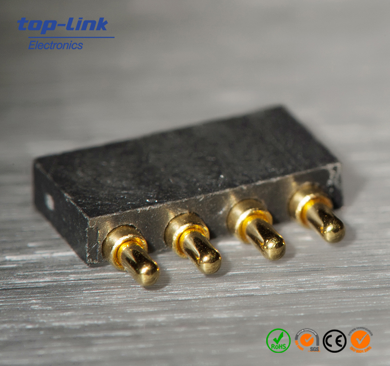 4pin Right Angle Spring Loaded Pogo Pin Connector