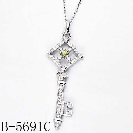 Latest Design 925 Silver Micro Setting Pendant Rhodium Plating. (B-5975)