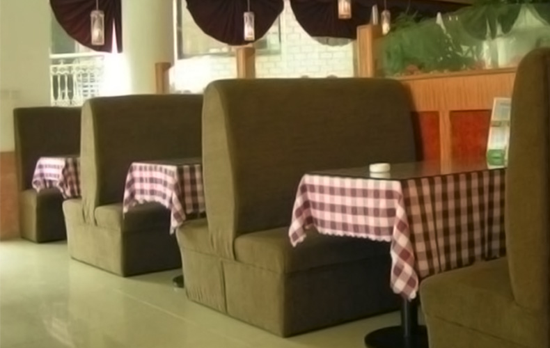 New Restaurant Fabric Sofa with High Quality
