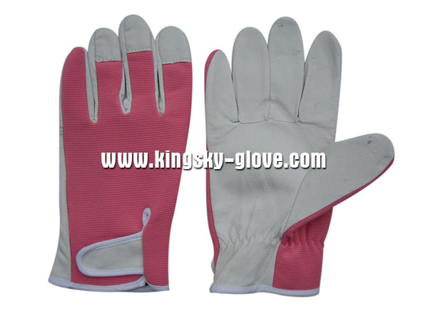 Pig Grain Leather Mechanic Gardening Work Glove-7310