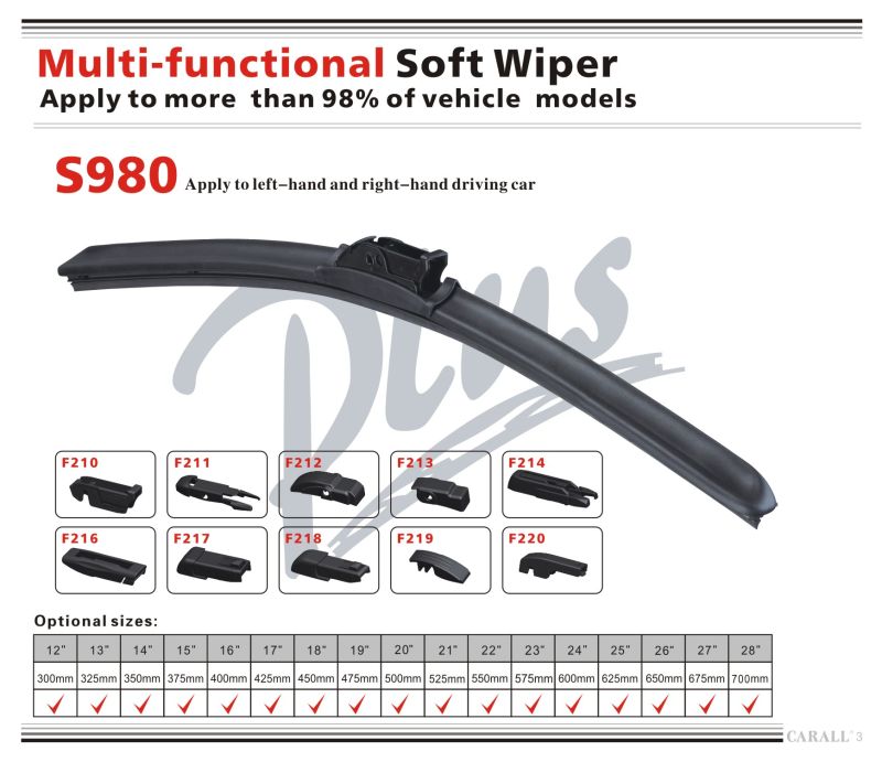 Malti-Function with Ten Adaptor Wiper Blade (S980)