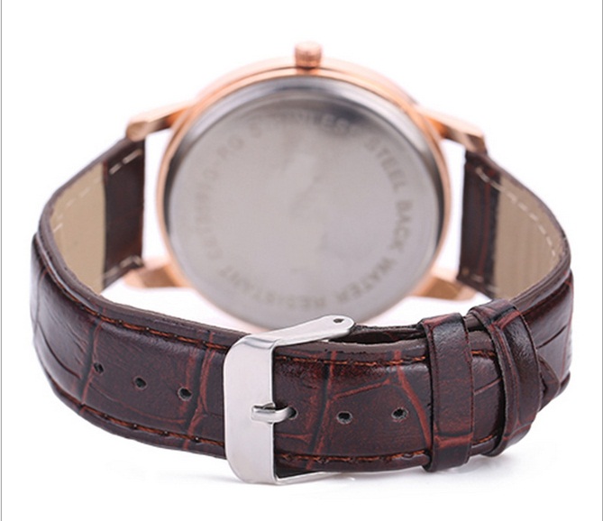 Leather Strap Japan Movement Couple Watch