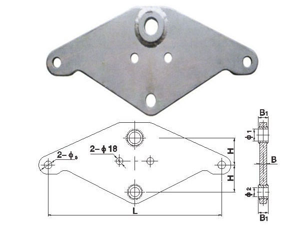 Parallelogram-Shaped Ll Type Yoke Plate