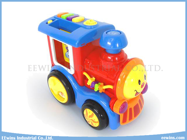 Toys Train Insert Card Learning Machine Toys with Study, Test, Music, Repeat Function