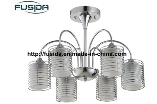 2014 New Different Design Ceiling Light with Glass in Iron (D-8151/6)