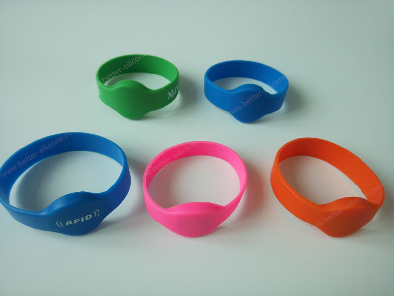 Access Control RFID Chip Silicone Wristband for Event