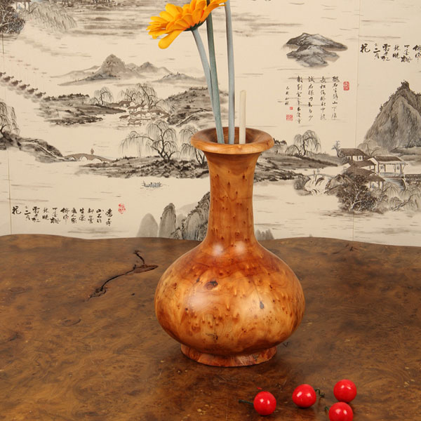Top Quality Carved Traditional Handmade Durable Wooden Vase