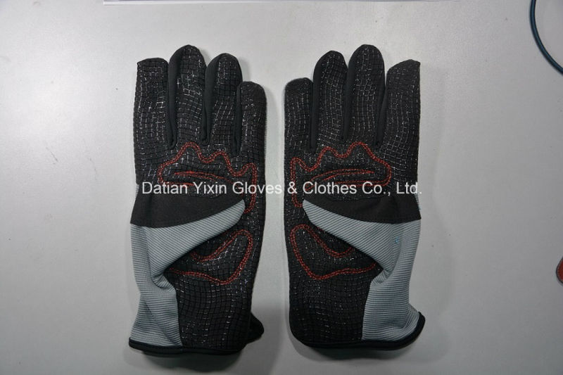 Mechanic Gloves-Silicon Gel Palm Glove-Work Glove-Hand Glove-Labor Glove-Safety Glove-Industrial Glove