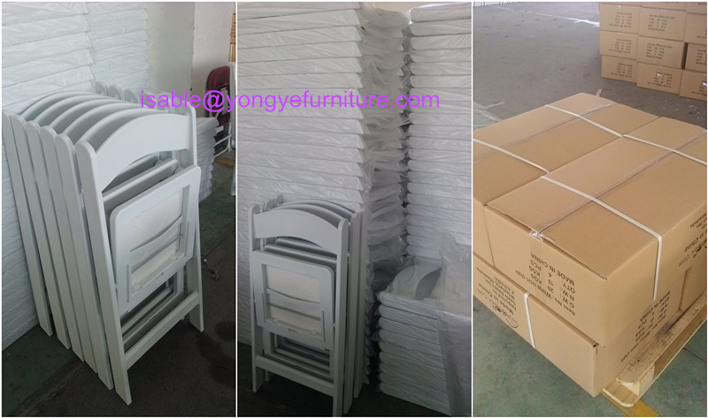 Factory High Quality Resin Folding White Chairs