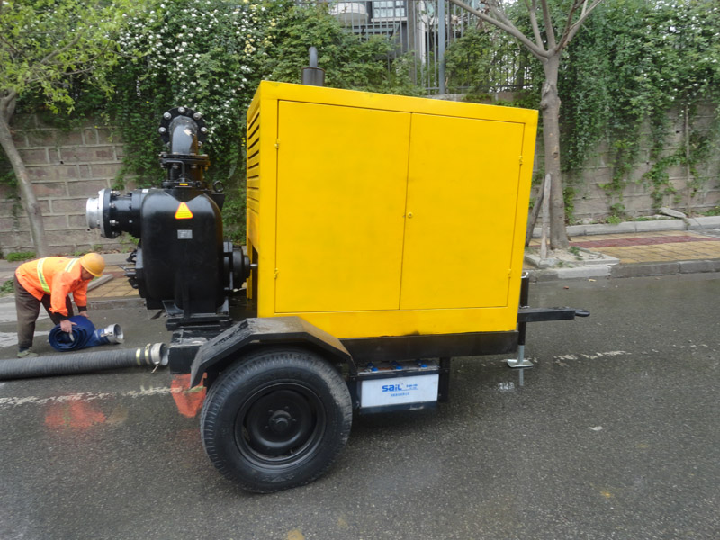 Trailer Mounted Mobile Diesel Engine Dewatering Pump