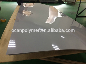 3mm Thick High Glossy Gray Opaque Hard Plastic Rigid PVC Sheet for Bending