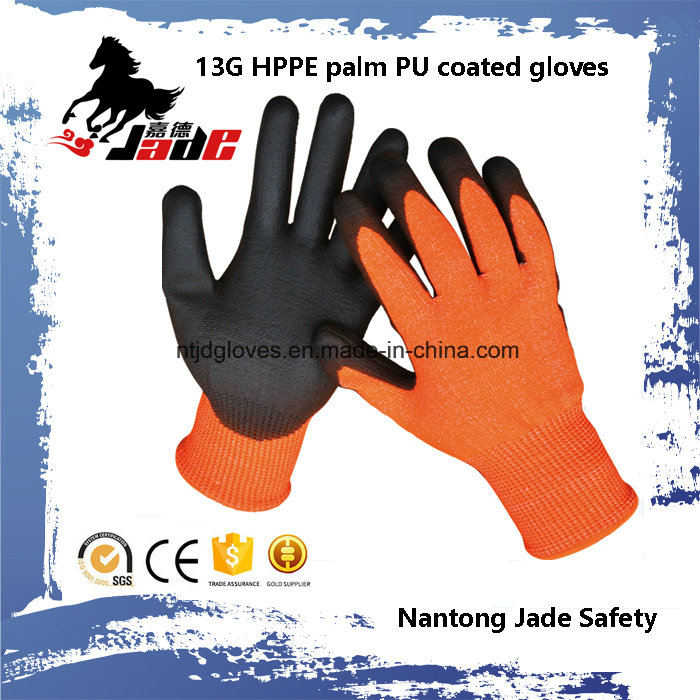 Safety Glove, 13G Hppe Safety Cut Resistant Glove Level Grade 3