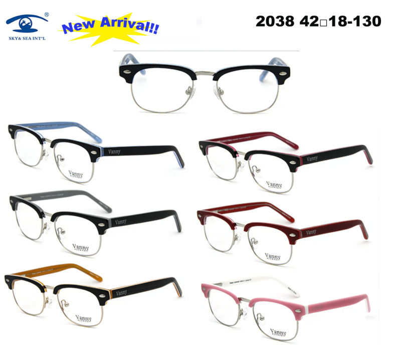 Colorful Fashion Style Hand Made Acetate Eyewear (2038)