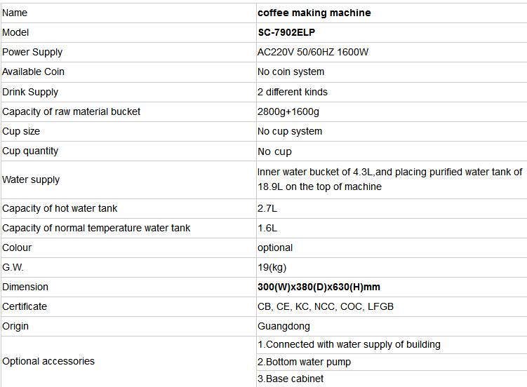 Sapoe Sc-7902elp 2 Different Kind Fully Automatic Coffee Making Machine