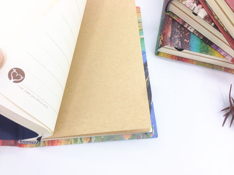 Oil Panting Series Round Back Notebook with Creative Color Inside Pages (XLJ64176-X05)