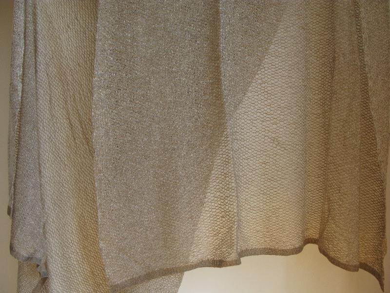 100% Cashmere Reversible C Knit Net Warp Xl Size