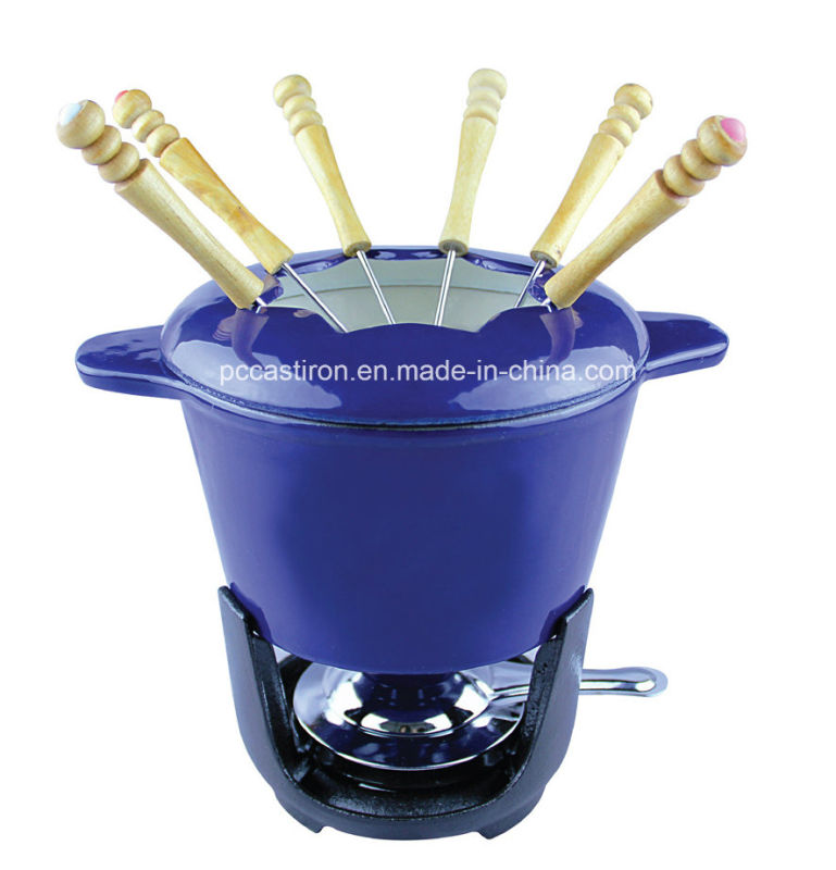 Euopean Popular Cast Iron Cookware Fondue Set