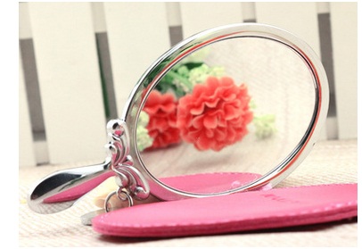 Promotional Metal Handle Mirrors, Stainless Steel Mirror for Gifts