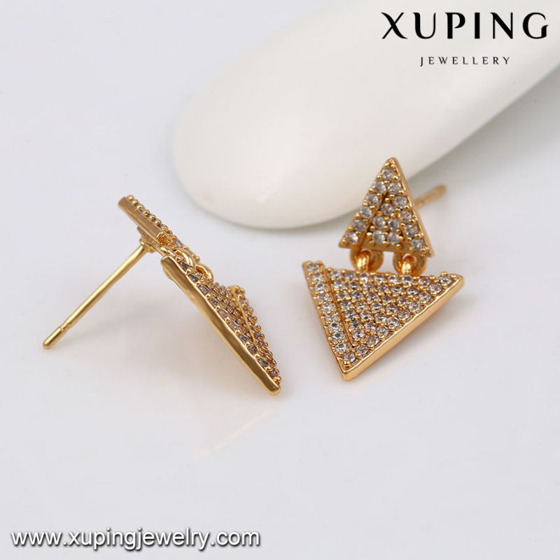 Fashion Luxury Triangle-Shaped CZ Special Imitation Jewelry Earring Studs 91270