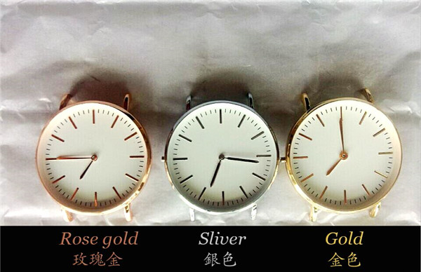 2016 Fashion Wrist Watch with Leather Band/Gold Watch Supplier (DC-1409)