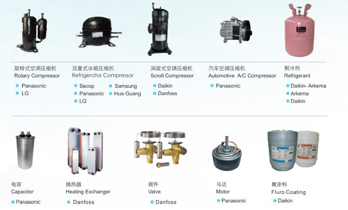 R600A 50Hz 125-225W Huaguang Refrigerator Compressors