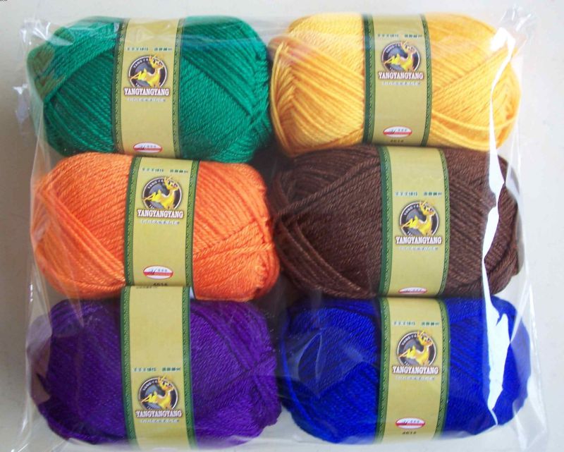 Acrylic Cotton Blended Knitting Yarn