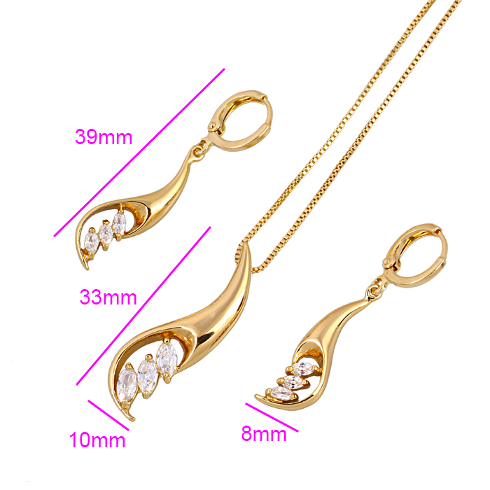 Xuping 18k Gold Color Elegant Jewelry Set (60746)