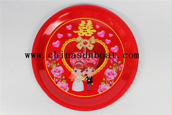 Enamel Round Plate Serving Tray