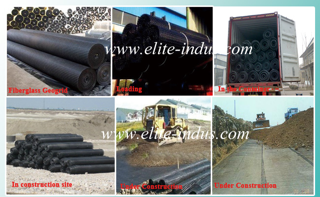 Asphalt Pavement Fiberglass Geogrids for Dam Aiport Runway Foundation